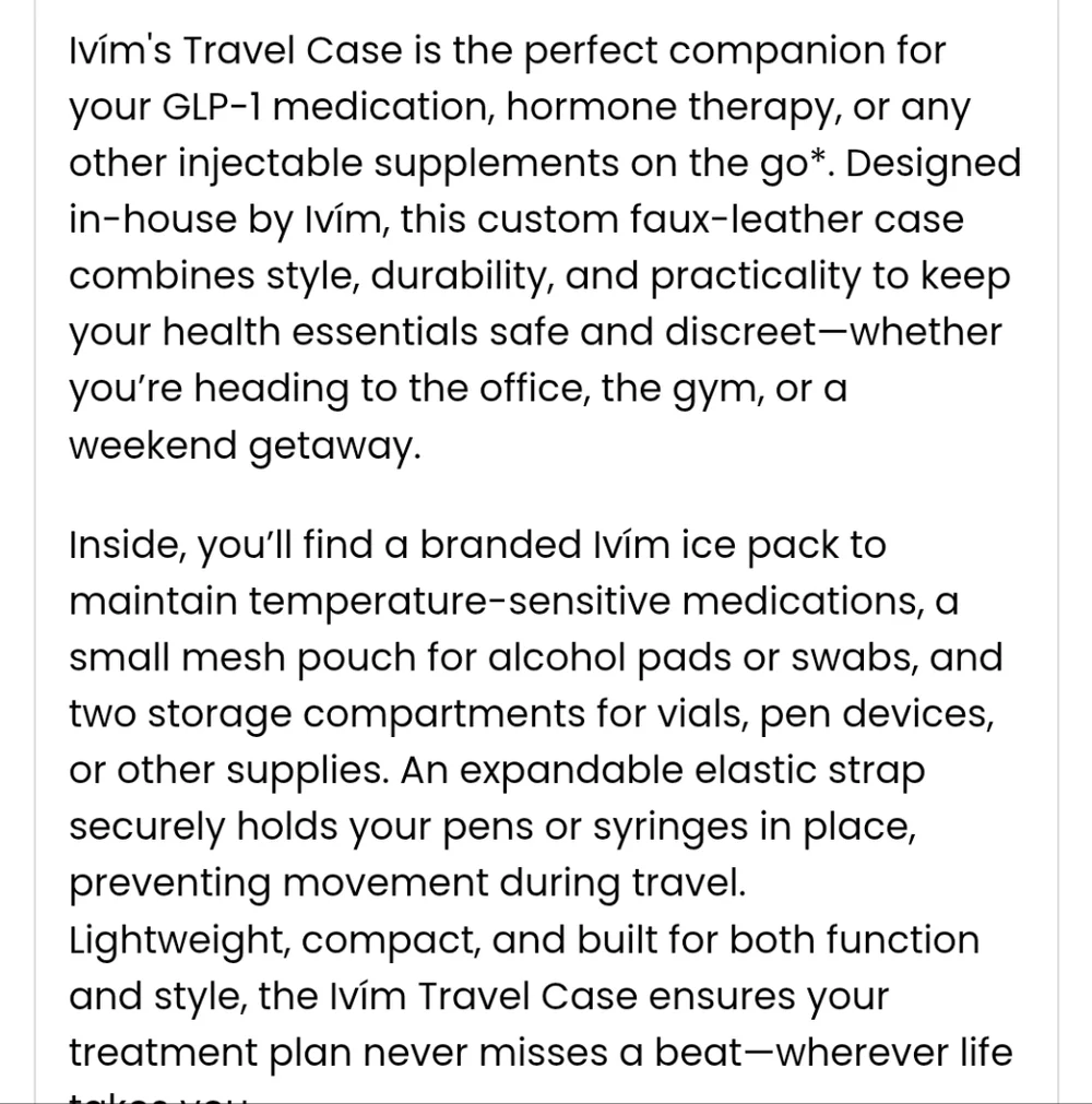 Travel Case For Medication Vivim Brand